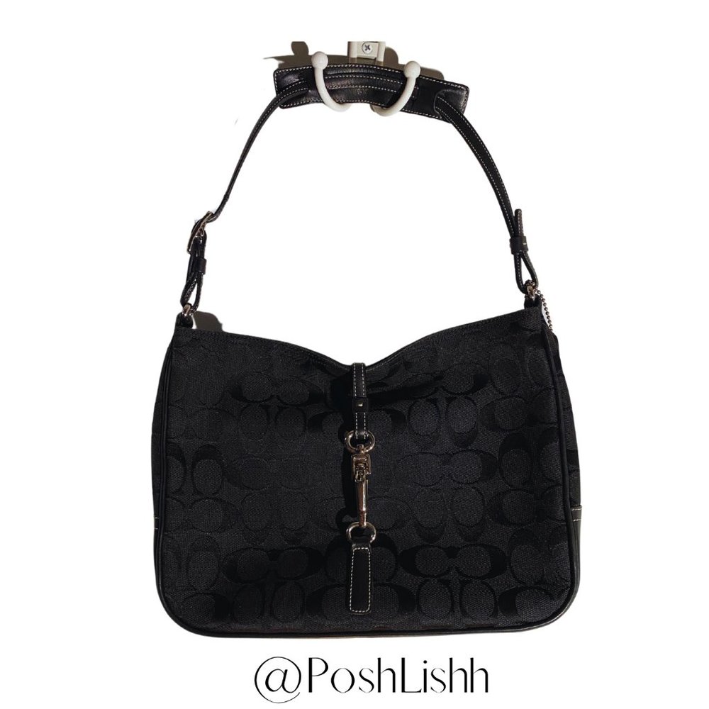 Coach Small Shoulder Bag -  Buckle Clip w/ Signature C Print